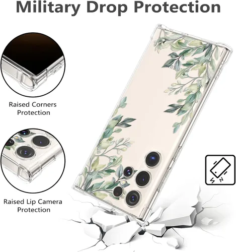Miniatura 3 de RALEAVO Funda protectora para Samsung Galaxy S23 Ultra, funda protectora transparente de poliuretano termoplástico suave con esquinas reforzadas