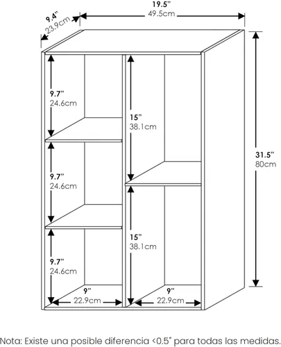 Miniatura 3 de Furinno - Estantería abierta reversible de 5 cubos, color blanco y rosado, 11069WH/PI Blanco/Rosa