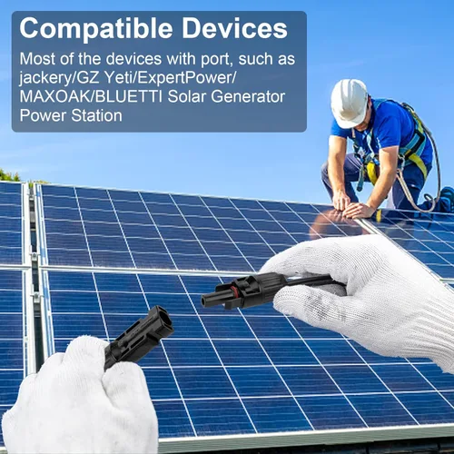 Miniatura 8 de Cable de extensión de panel solar de 30 pies 10 AWG con conectores hembra y macho, cable de extensión solar para paneles solares, controladores