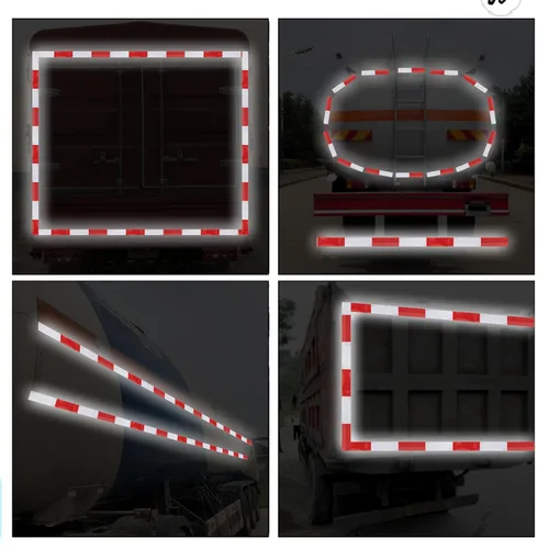 Miniatura 6 de SWRT 2 pulgadas x 48.77 metros DOT-C2 Cinta reflectante roja y blanca, cinta reflectante para exteriores, resistente al agua, alta visibilidad