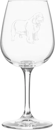 Miniatura 283 de Copa de vino de 12.75 onzas con diseño de perro grabado