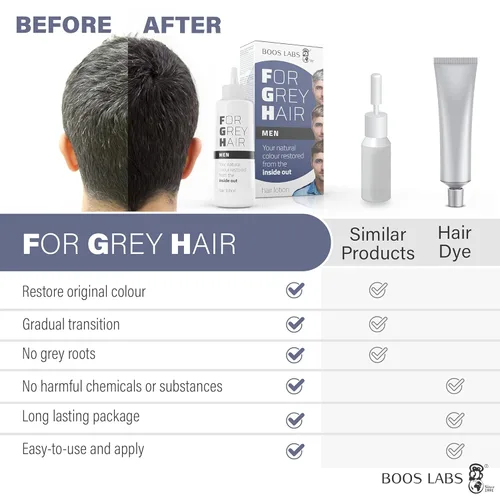 Miniatura 5 de Para cabello gris para hombres: recupera tu color de cabello original