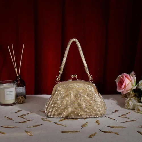 Miniatura 3 de UBORSE Bolso de mano con cuentas vintage de los años 20 para mujer, bolso formal de noche de boda, bolso de fiesta de cóctel con diamantes