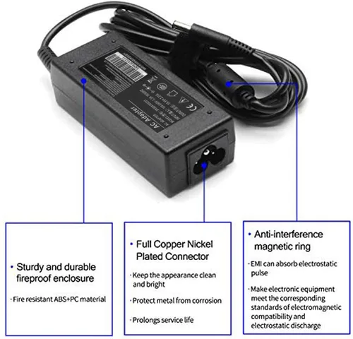 Miniatura 2 de 45 W 19.5 V 2.31 A AC adaptador cargador portátil compatible con Dell 15 5000 5551 5555 5558 7558 7595 13-7000 7378 7352 7348 11-3000 15-500000000