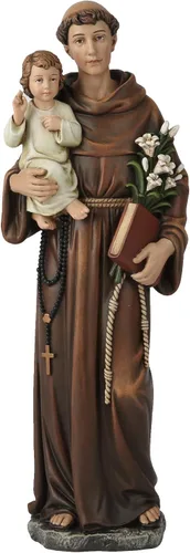 Miniatura 8 de Estatua católica de San Antonio de BC, figura bendita, regalo religioso para papá, decoración inspiradora para el hogar, 6 pulgadas de alto, Realista