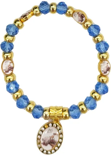 Bautismo Favores Rosario Strech Pulsera Cruz Fiesta Recuerdos de Bautizo Católico Cristiano Recuerdos de Recuerdos de Recuerdos - 12 PCS