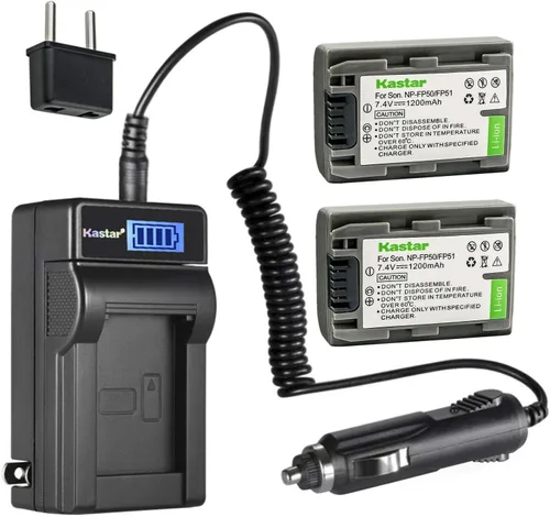 Miniatura 5 de Kastar NP-FP50 / FP51 - Cargador de batería LCD de CA compatible con Sony DCR-HC36, DCR-HC39, DCR-HC40, DCR-HC41, DCR-HC42, DCR-HC43, DCR-HC44