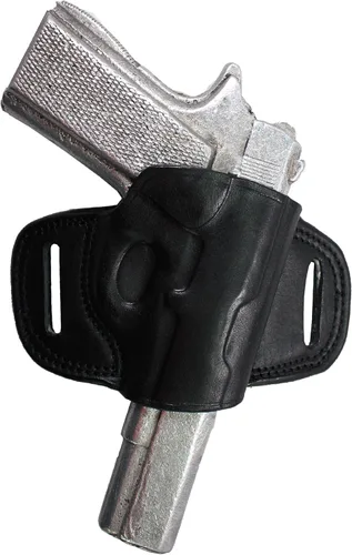 Miniatura 31 de YT HOBBY Funda para pistola de cuero hecha a mano con deslizamiento rápido en la cintura OWB Marrón - mano derecha
