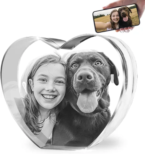 Miniatura 8 de HAN'S LASER Foto de cristal 3D, regalos personalizados con tu propia foto para el día de la madre, aniversario, boda, cumpleaños, Navidad, imagen 3D