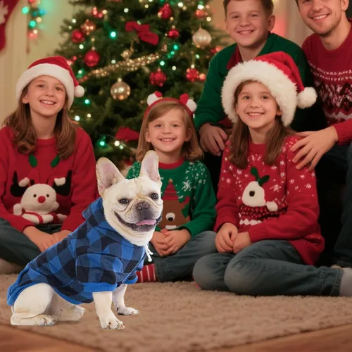 Miniatura 5 de KOOLTAIL Sudadera a cuadros con capucha, con gorro y bolsillo, para perros pequeños, medianos y grandes y gatos, abrigo suave y cálido para invierno