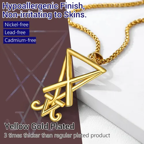 Miniatura 75 de PROSTEEL Satanic Jewelry Upside Down Cross Necklace for Men Women, 316L Stainless Steel/925 Sterling Silver Inverted Cross/Leviathan Cross Pendant