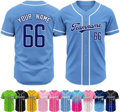 Miniatura 16 de Custom Baseball Jersey Stitched Personalized Name Number Baseball Shirts Sports Uniform for Men Women Boy