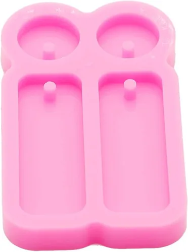 Miniatura 5 de Moldes de silicona para aretes redondos y rectangulares brillantes y brillantes, para manualidades, joyería de moda, resina epoxi, hecha a mano