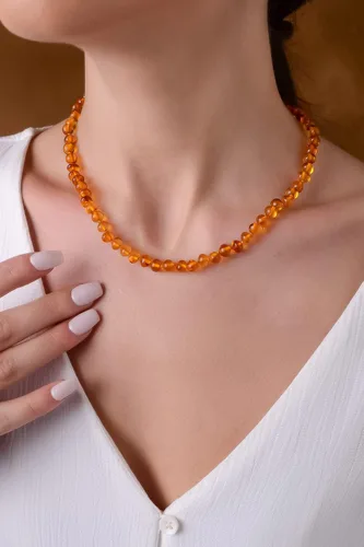 Miniatura 21 de Amber Necklace for Women - HandMade Baltic Jewelry for Adult - 18 inch - 100% Genuine