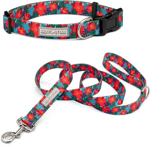 Miniatura 55 de Lucky Love Dog - Collar de perro ajustable con hebilla de fácil clic para los grandes, duradero y cómodo para perros machos y hembras, collar