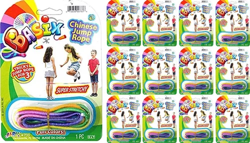 Cuerda China Juego de Cuerda Elástica para Saltar para Niños y Adultos I de JA-RU | Cuerda Elástica Colorida para Saltar para Niñas y Niños. Detalle
