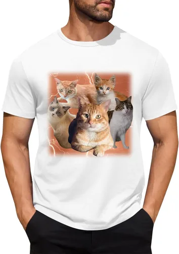 Miniatura 22 de Camisetas personalizadas para hombre, camiseta personalizada con fotos, imagen de mascota, camiseta unisex, diseña tu propio regalo divertido
