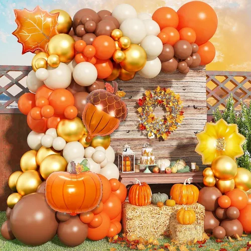 Miniatura 16 de Kit de guirnalda de globos negro, blanco y dorado, 115 piezas de arco de globos beige arena negro crema oro metálico con globos de papel de aluminio