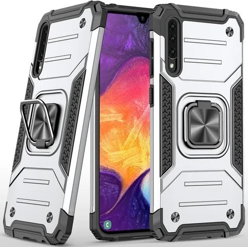 Dionsibei Funda para Samsung Galaxy A50 A50S A30S, grado militar, soporte integrado con soporte de soporte, resistente, a prueba de golpes, funda