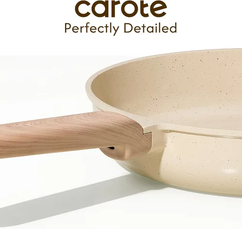 Miniatura 6 de CAROTE 8" Frying Pan Set, Ceramic Frying Pan, Non-Toxic PTFE & PFOA Free Fry Pan & Omelet Pan, Compatible with Induction, Gas Cooktops