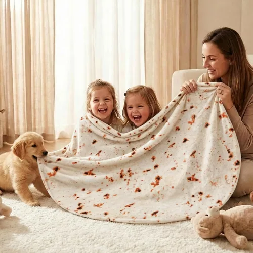 Miniatura 2 de Vessia Burritos - Manta de tortilla para burrito de tamaño grande (beige, 60 pulgadas), cobija gigante y graciosa de comida realista para adultos
