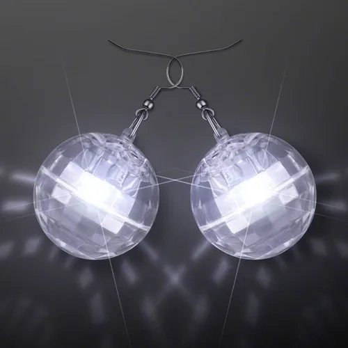 Miniatura 2 de Pendientes de luz LED con bola de discoteca para mujer, Plástico