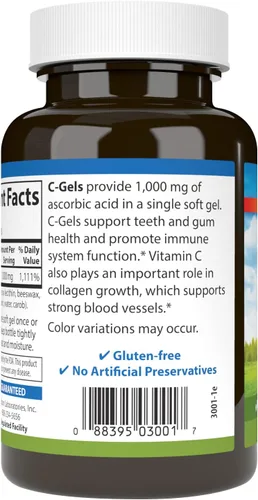 Miniatura 3 de Carlson - C-Gels, 1000 mg, cápsulas blandas de vitamina C, apoyo inmunológico y salud cardíaca, cápsulas blandas de vitamina C, antioxidante