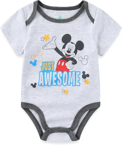 Miniatura 4 de Disney Mickey Mouse, Lion King y Winnie the Pooh Baby Boys Paquete de 5 mamelucos para recién nacidos y bebés