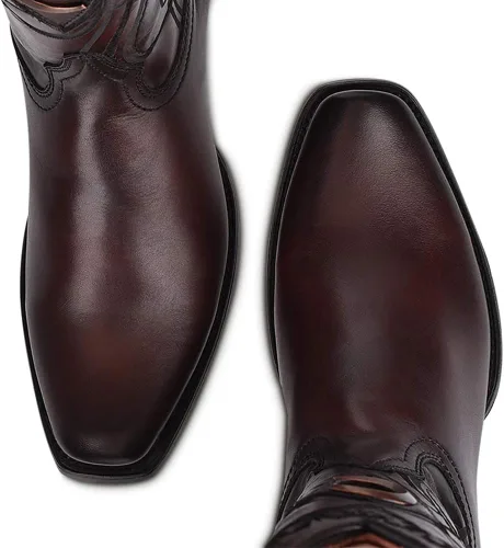Miniatura 6 de Cuadra Bota Western Hombre en Piel Genuina Marrón