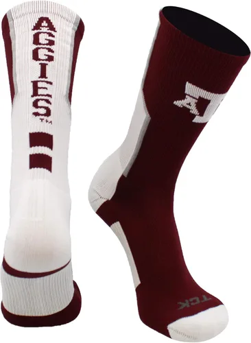 Miniatura 25 de TCK NCAA Perimeter Crew Socks, calcetines deportivos de equipo de rendimiento atlético para hombres y mujeres, absorben la humedad, con licencia