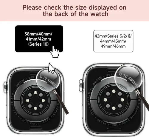 Miniatura 2 de Paquete de 2 correas de metal compatibles con Apple Watch Band 38/40/41/42/44/45/46/1.929 in, acero inoxidable y malla milanesa para iWatch Band