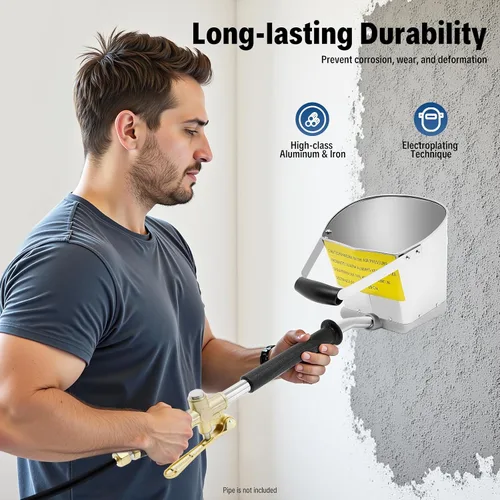 Miniatura 3 de Pulverizador de estuco de mortero de cemento de 4 chorros, herramienta de pulverización de aire para techo de pared, máquina de enyesado de textura