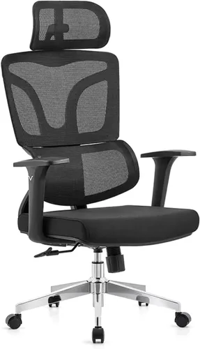 Miniatura 4 de Ergonomic Office Chair with Footrest, High Back Mesh Desk Chair with Adjustable Lumbar Support, Reclining Computer Chair with Headrest & Armrests