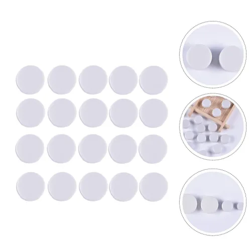 Miniatura 8 de Kisangel 1.37 pulgadas blanco plano redondo sonajero inserto accesorios de juguete para sonajeros de bebé y muñecas de felpa proyectos de bricolaje