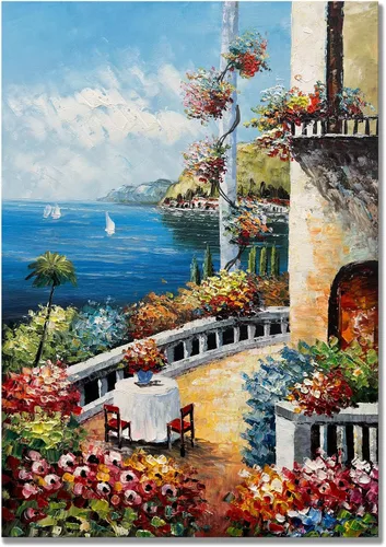 Miniatura 23 de Alenoss Pinturas Metálicas Abstractas 100% Hechas a Mano Lienzo Arte de Pared Textura Gruesa Única Superficie Áspera Pintura al Óleo Moderna 48x24