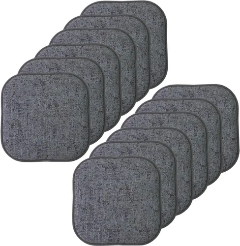 Miniatura 136 de Sweet Home Collection Cojines de espuma viscoelástica para silla, antideslizantes, diseño de panal de abeja, 16 x 16 pulgadas, paquete de 2