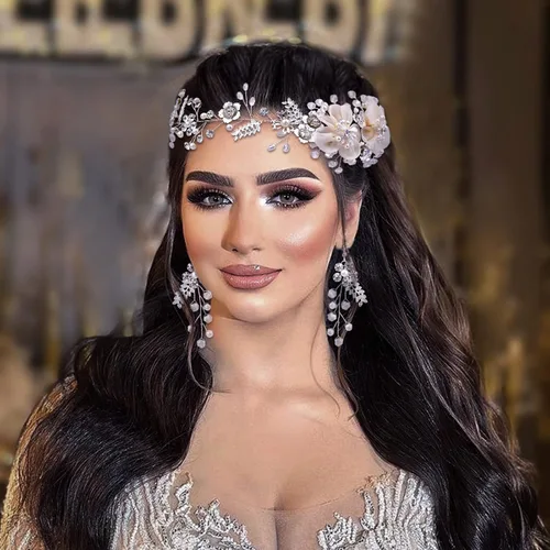 Miniatura 6 de ULAPAN Diademas de boda para novia, tocados de vid para el cabello, diamantes de imitación, accesorios para el cabello de cristal plateado