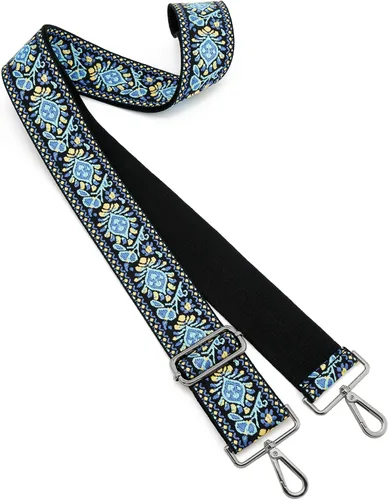 Miniatura 129 de ZOOEASS Hebillas de níquel Correa ancha para el hombro ajustable de repuesto para cinturón de pistola, hebilla de guitarra estilo bandolera