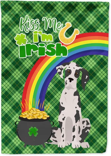Miniatura 102 de Caroline's Treasures WDK4731GF - Bandera decorativa para jardín del día de San Patricio, color negro y tostado, Airedale Terrier, para jardín