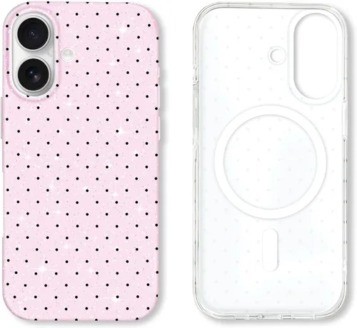 Miniatura 28 de Hython Funda para iPhone Air, diseño estético de lunares lindos, funda simple de 6.5 pulgadas, delgada, antiarañazos, parachoques de TPU suave, a