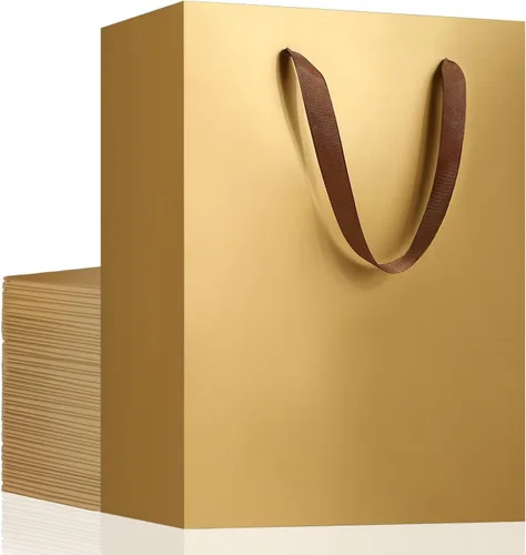 Miniatura 16 de EUSOAR Bolsas de compras de papel con asas, paquete de 25 bolsas pequeñas de papel kraft de 5.9 x 2.3 x 7.8 pulgadas, bolsa de mercancía