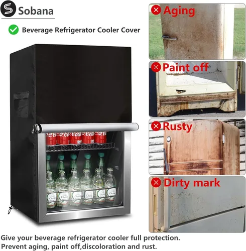 Miniatura 5 de Cubierta para refrigerador y enfriador de bebidas para la mayoría de minineveras de cerveza o vino de 3.2 pies cúbicos, impermeable, a prueba