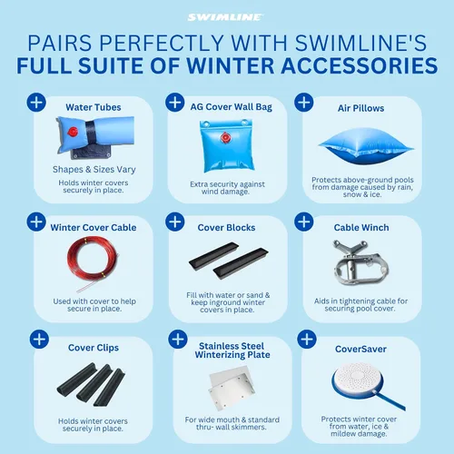 Miniatura 7 de Swimline Hydrotools Supreme Guard - Cubierta resistente de invierno, de 31 pies, de color verde/negro y con cabrestante y cable, para piscinas