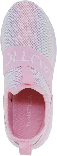 Miniatura 5 de Nautica Tenis deportivos sin cordones para niñas jóvenes, elegantes zapatos para correr y tenis para niños pequeños y grandes