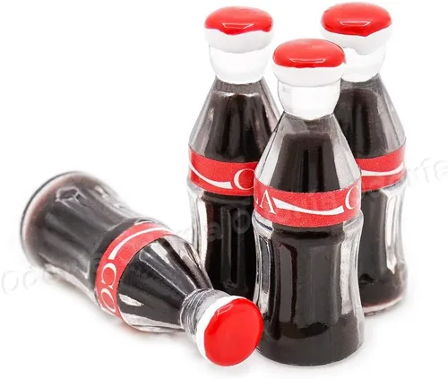 Miniatura 3 de Odoria 1/12 Botellas de soda de coque en miniatura Accesorios de decoración de casa de muñecas