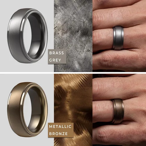 Miniatura 38 de ThunderFit Anillos de boda de silicona para hombre, 0.394 in de ancho y 0.098 in de grosor, paquete múltiple de variedad 1-7