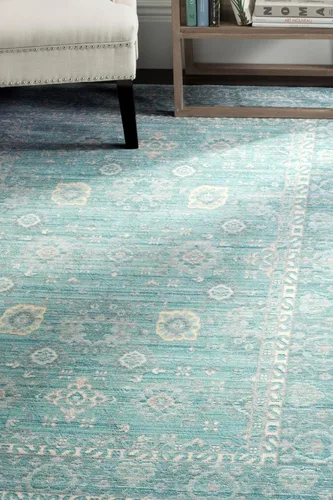 Miniatura 2 de SAFAVIEH Valencia Collection - Alfombra para pasillo, 2 pies 3 pulgadas x 6 pies, alpina y multicolor, diseño bohemio chic envejecido, no desprende