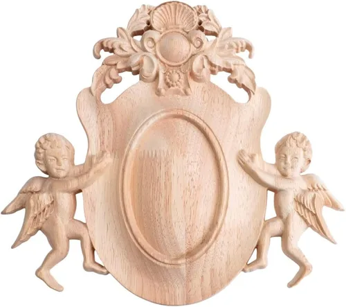Miniatura 10 de Apliques de madera Onlays decorativos para muebles tallados para puerta de cama, armario, decoración larga sin pintar de madera tallada