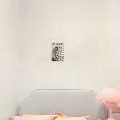 Miniatura 5 de Placas para decoración de regalo para hijo Mi Hijo Nunca Olvides Que Te Amo Sé Amado de Mamá Letrero de Metal de Hojalata 8x12 Pulgadas