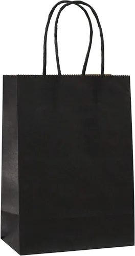 Miniatura 28 de 25 bolsas de regalo pequeñas de papel kraft morado claro, bolsas de regalo moradas con asas para recuerdos de fiesta (8.2 x 6 x 3.1 pulgadas)
